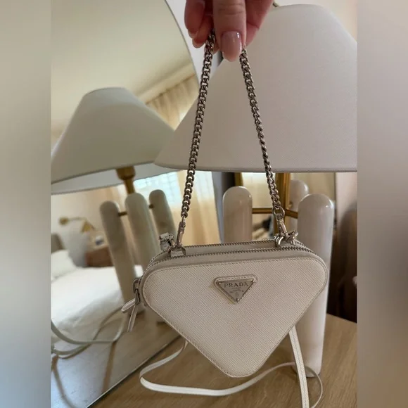 Prada White Mini Bag – Authentic – Perfect Condition – With Box & Cards - Picture 2 of 5